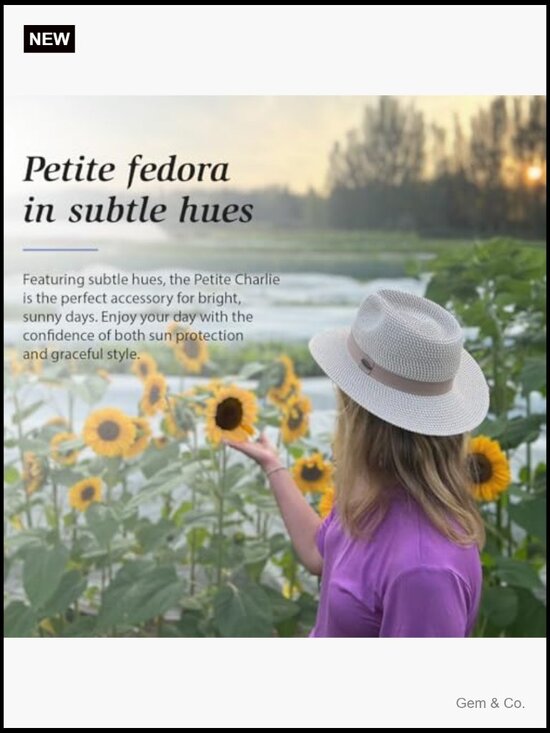 UPF 50+ Packable Fedora Sun Hat with Adjustable Drawstring main image 4